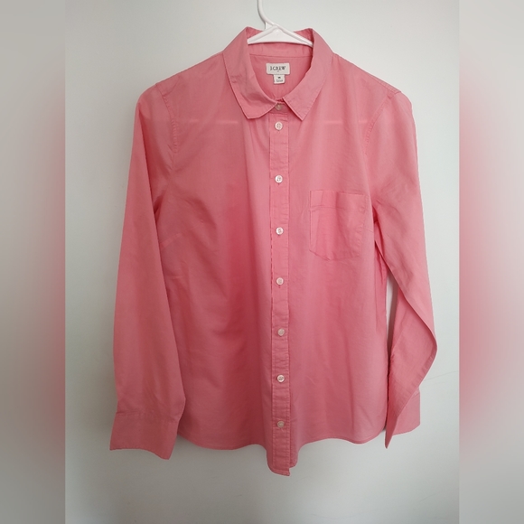 J. Crew Tops - J.Crew M pink button up